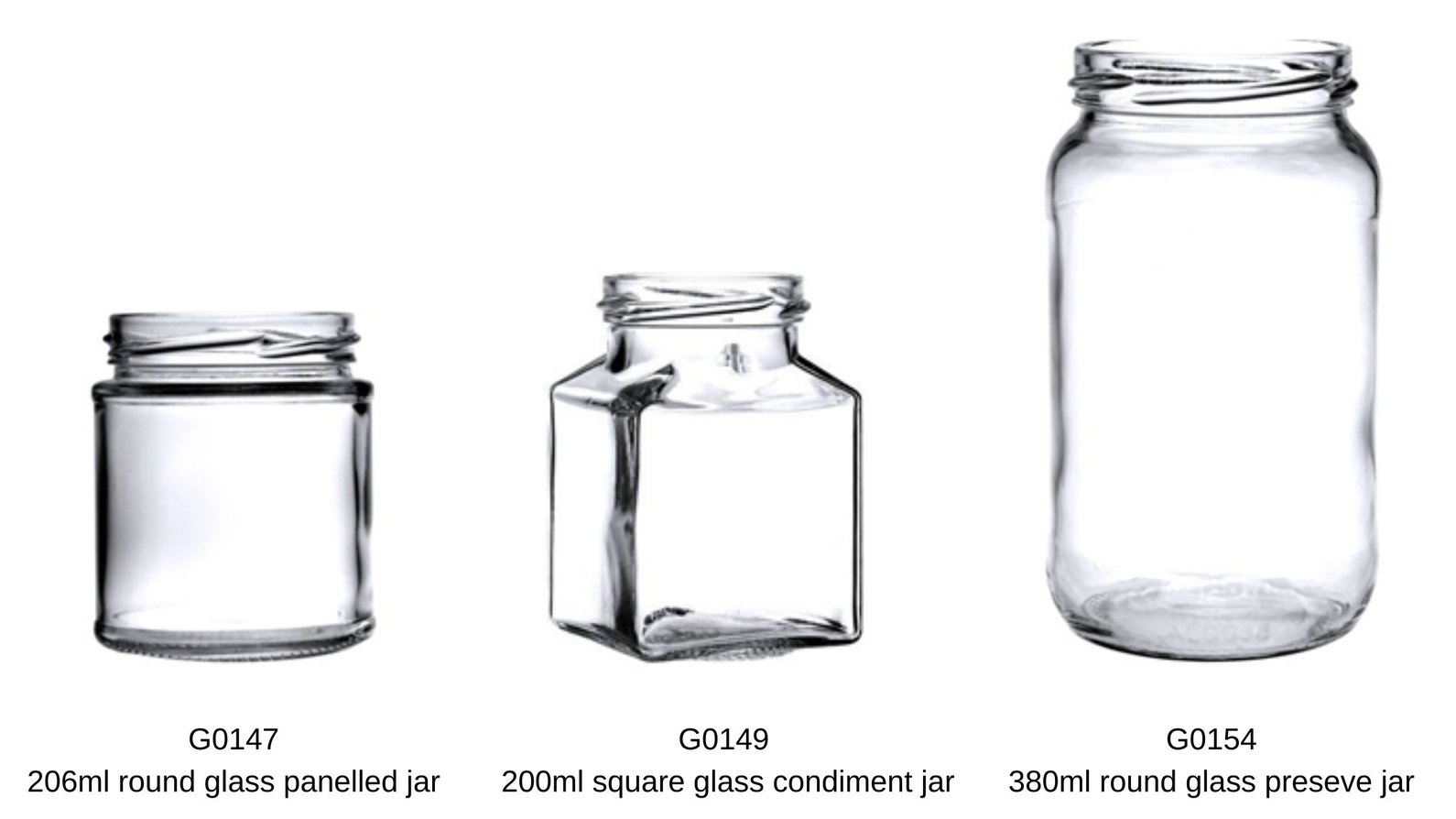 Updated Range Launched Glass Jars and Bottles for Food and Drink